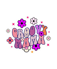 groovy mama lettering quote sublimation