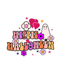 hippie halloween sublimation ,vector t shirt design