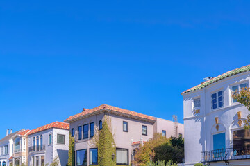 Mediterranean houses against the sky at San Francisco, California