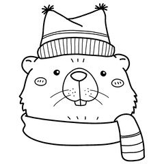 winter woodland animal face