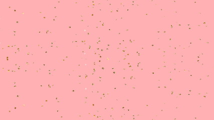  pink background with gold heart symbol template  copy space. banner 