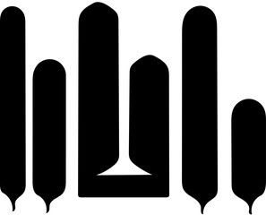 black and white lines objects