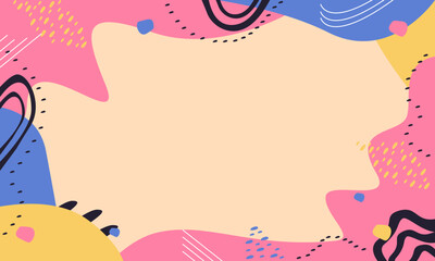 Hand drawn minimalist background. Organic shapes pastel color background, wallpaper, and banner.