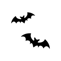 飛んでいる2羽のコウモリ