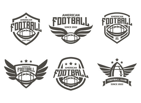 Logo of all national football league teams. NFL team icons. Set