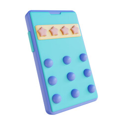 3D illustration cell phone security pattern