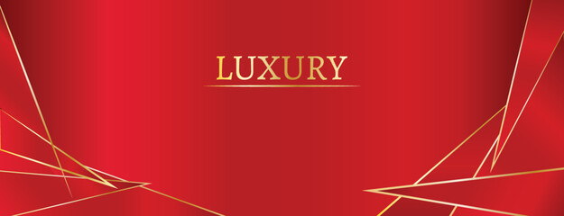 Red Gold Luxury Vector Banner Template Design