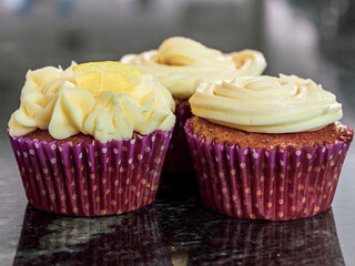 Three Lemon Cupcakes