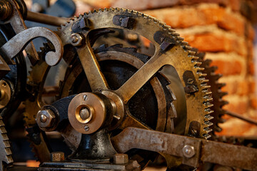 old clock machinery
