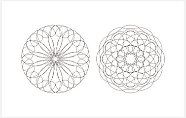 Mandala isolated. Coloring page book. Sketch vector stock illustration. EPS 10