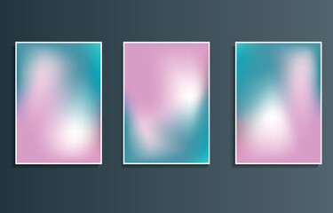 gradient blurred color background wallpaper set vector