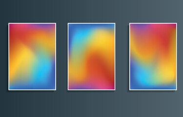 Multicolored motion gradient blurred background vector design