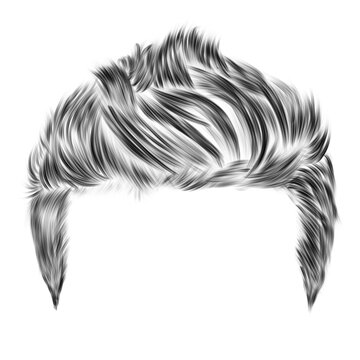 recommend clip art: Sketch of man hairstyle 