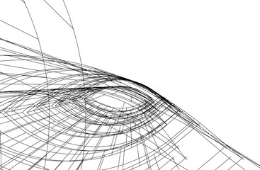 Abstract architecture vector 3d illustration