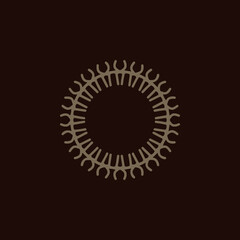 mandala design with abstract shape