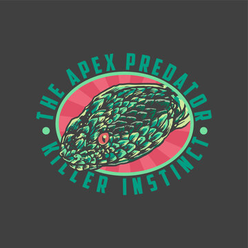 Snake head predator illustration logo