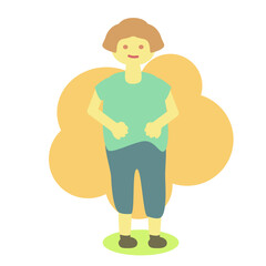 young female character icon design