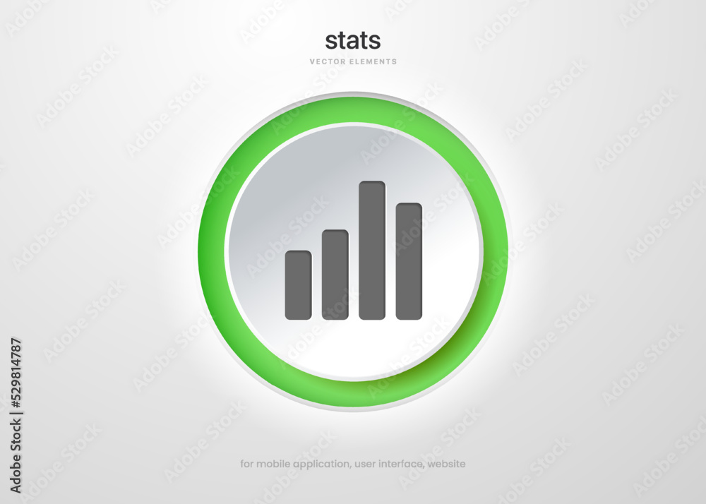 Poster 3d financial analysis stats icon. Growing graph. Business chart symbol. Growths chart collection. Progress bar. Bar diagram. Growth success arrow icon. Progress symbol. Chart increase.