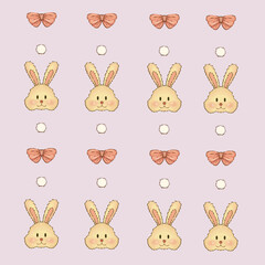 rabbit bunny cute cartoon pattern wallpaper background