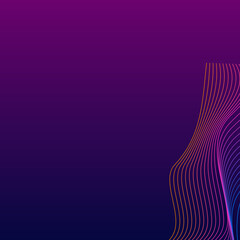 Rainbow Blend Background Violet Vector. Infinity Poster. Bright Curve Motive. Soft Mesh Template. Gradient Context.