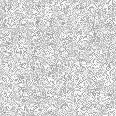 Seamless pattern with hand drawn spiral on white background. Doodle abstract pattern foe paper, textile and other design. 