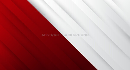 Red and white modern abstract background design. Modern  minimal style.