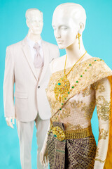 Wedding dress Thai vintage style