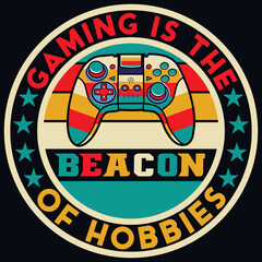 Gaming is the beacon, video game controller t-shirt design, gaming quotes design