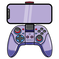 Joystick video game illustration, gaming quotes design
