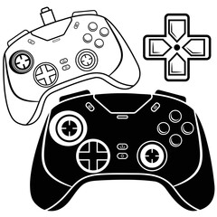 Video game controller illustration vector, gaming quotes design (4)