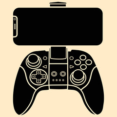 Video game controller illustration, gaming quotes design (1)