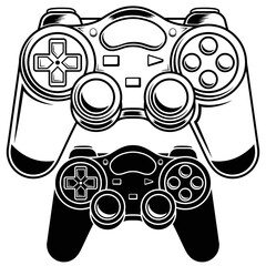 Video game controller illustration, gaming quotes design (2)