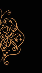 Golden vector oriental ornament set for to useing different design in borders, frames,wallpaper,coloring books