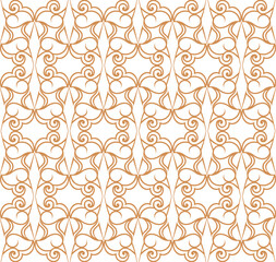 Golden ornamental seamless pattern for decor, print, wallpaper, background