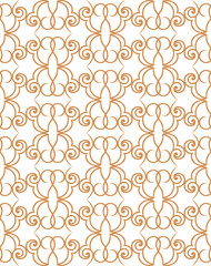 Golden ornamental seamless pattern for decor, print, wallpaper, background