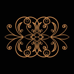 Golden vector oriental ornament set for to useing different design in borders, frames,wallpaper,coloring books