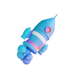 3D illustration rocket