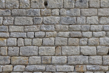 Mur de pierres grises