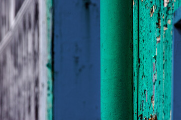 Blue and tourquise wall