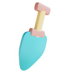 3D illustration Sand shovel