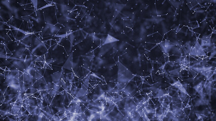 Plexus digital communication and technology network concept 3D illustration