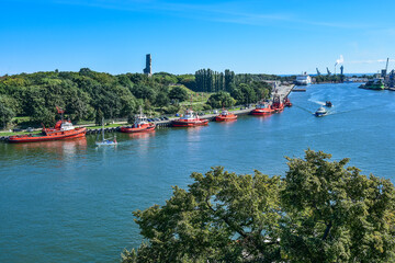 View from the lighthouse on Westerplatte in Gdansk, Poland.