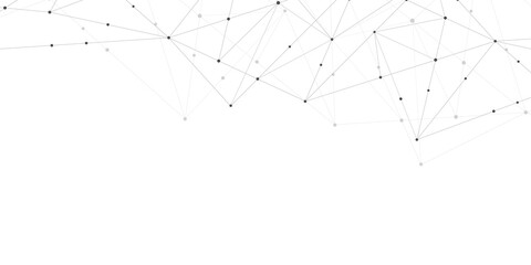 Abstract low poly background with connecting the dots and lines.