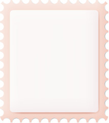 Empty Postage Stamp 3D Icon Graphic Illustration on Transparent Background