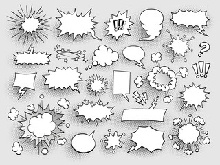 Set of speech bubbles. © alhontess