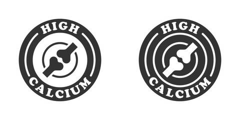 High calcium icon. Flat vector illustration.