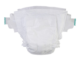 Baby diaper cut out on a white. Isolated