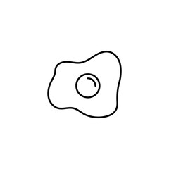 Egg line art icon design template vector illustration