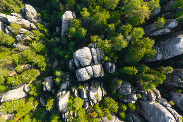 Rock city in the Adrspach Rocks, part of the Adrspach-Teplice Landscape Park in the Broumov...