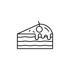 Pancake line art icon design template vector illustration